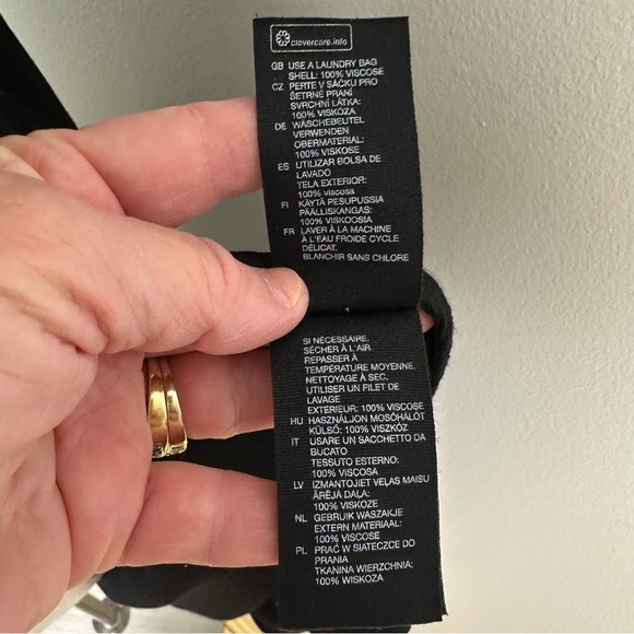 & Other Stories Black V-Neck Wraparound Midi w/3/4 Length Sleeves Sz 12 - Picture 6 of 11